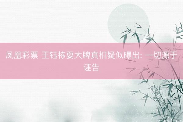 凤凰彩票 王钰栋耍大牌真相疑似曝出: 一切源于诬告