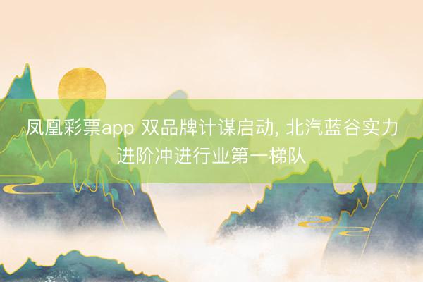 凤凰彩票app 双品牌计谋启动, 北汽蓝谷实力进阶冲进行业第一梯队